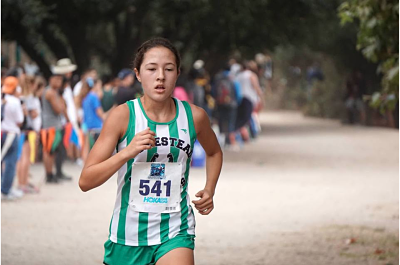 Sophomore Varsity Captain Elena Kamas competed at the Earlybird Invitational in Salinas along with many other mustangs. The team placed second overall out of the 70 teams that competed at the meet.