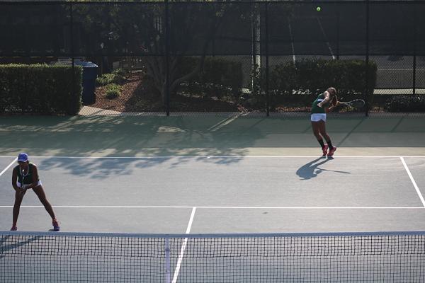 Freshman Ashna Reddy and Senior Alisha Parikh play in the second round of CCS as a doubles team, though they had no prior experience playing so during the tennis season.