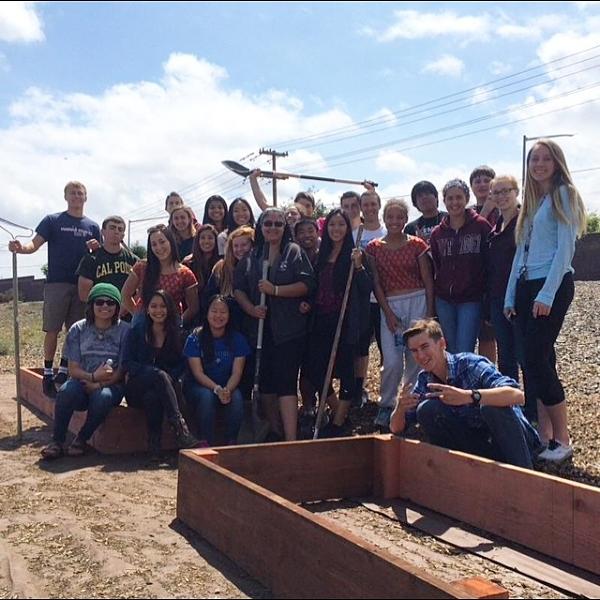 Last year’s APES Class started the school garden.
Photo courtesy of Alexandra Tadros.