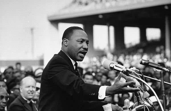 Rev. Dr. Martin Luther King Jr. speaking.  He once said, “Our lives begin to end the day we become silent about things that matter.” Photo courtesy of Julian Wasser//Time Life Pictures/Getty Images.