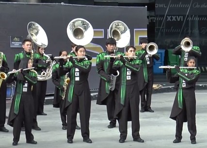 Marching band rocks the Super Bowl