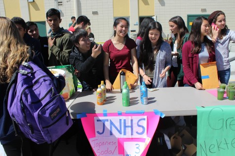 Students selling Japanese soda at last spring's Club and Grub.