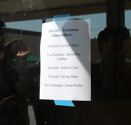 Results of the week-long campaign posted on the ASB door.