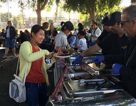 The Sunnyvale Sister City Organization hosted a end of exchange program barque for families to have one last meal together 
