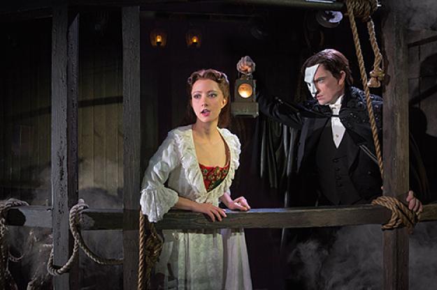 The Phantom and Christine get ready to wow the audience with their stage presence.