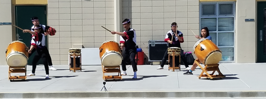 San Jose Taiko performance on Mar. 28, one of many activities of Multicultural Week 2017. 
(Photo by Shauli Bar-On)
