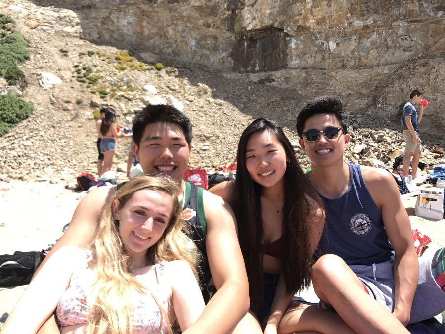 Senior+Ashley+Pae+and+her+friends+relaxed+on+the+beach+to+celebrate+the+end+of+the+year.+Photo+courtesy+of+Ashley+Pae.
