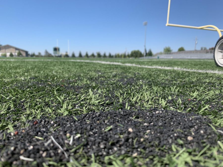 Encapsulated tire crumbs, which make up the infill of artificial turfs across FUHSD, can reach temperatures of up to 160 degrees on hot days.