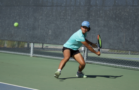 Sophomore Thien Ni Vu works hard at practice, preparing for this season's upcoming schedule of games.