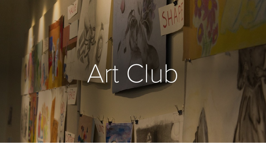Art club officers discuss their art