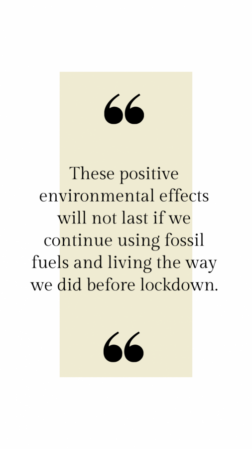 Maintaining positive environmental effects after lifting lockdown