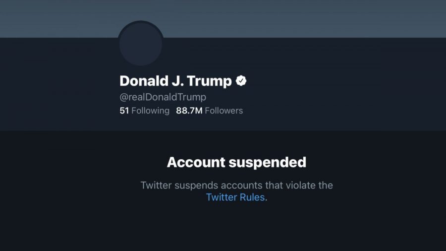 TWITTER ACCOUNT SUSPENDED: President Trump’s twitter account was permanently suspended on Jan. 8.