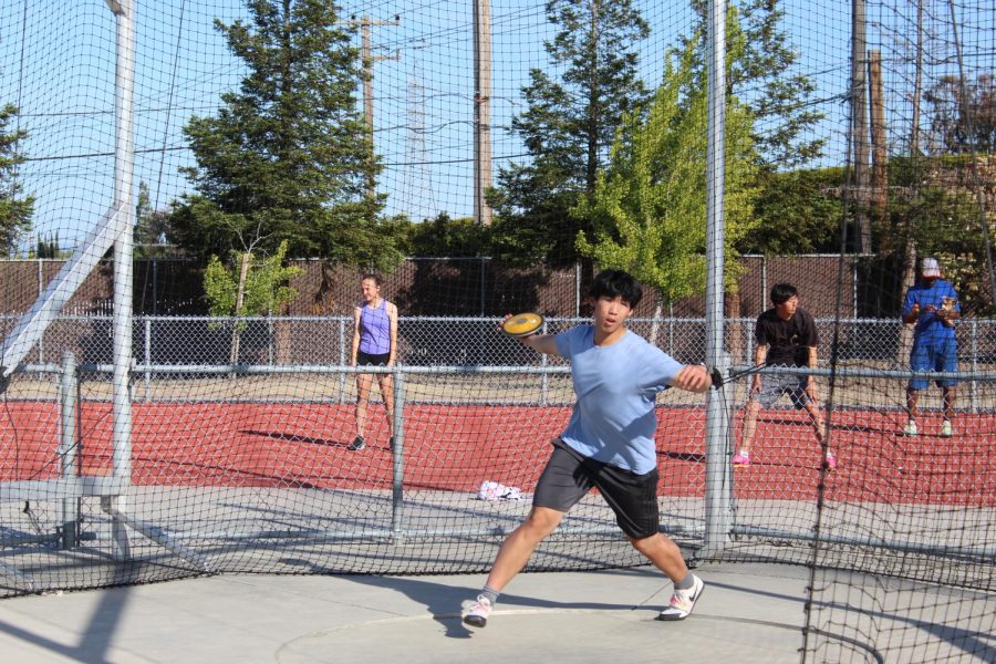 Sophomore, thrower Caleb Xiao said he enjoys the diversity of events within track and field.
