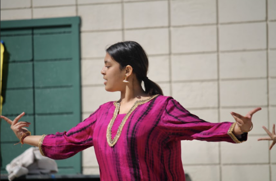 Indopak’s classical team performs on the quad stage during multicultural week.
