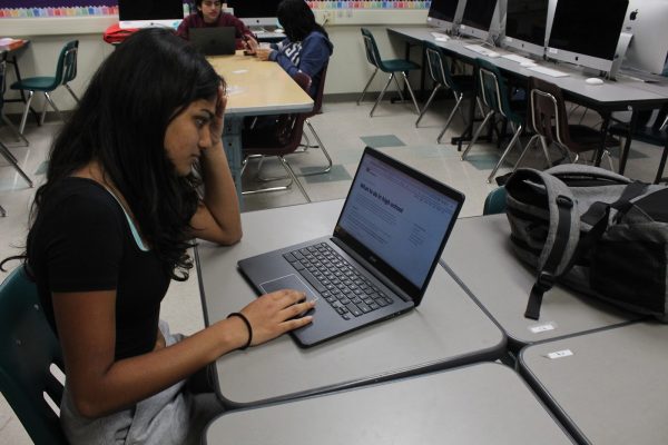 Freshman Aarya Patel said she hopes to get into a college known for its science programs, like Stanford University. 