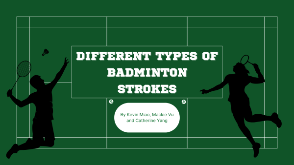 Different types of badminton strokes