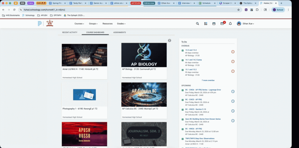 Access to the Schoology users directory has since been removed.